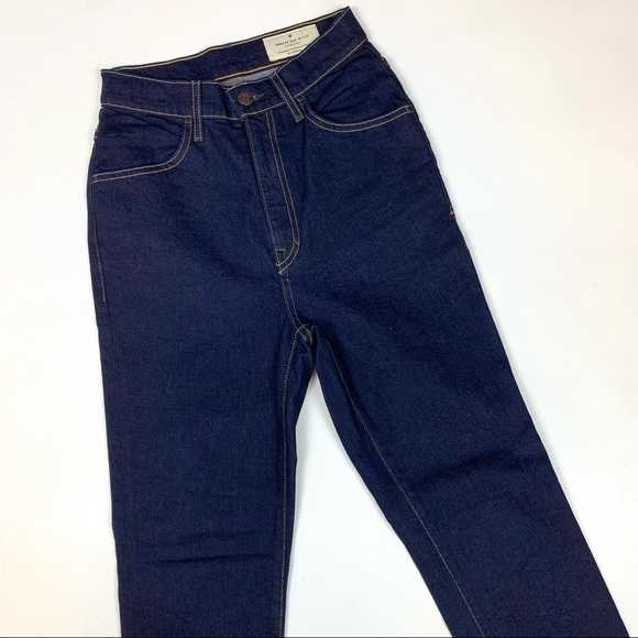 Imogene & Willie Elizabeth High Rise Indigo Jean Raw Hem Ankle Crop Size 25 - Picture 3 of 11